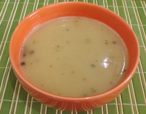 sopa cremosa de cogumelos
