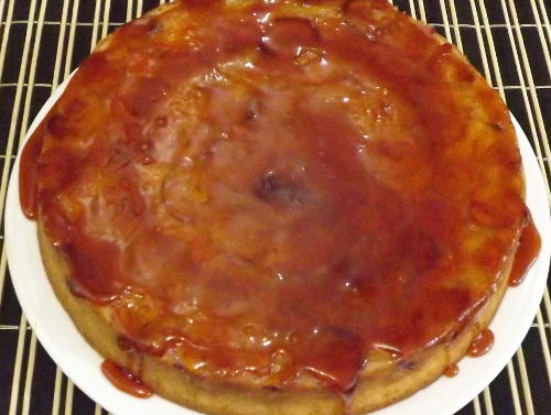 bolo de banana invertido