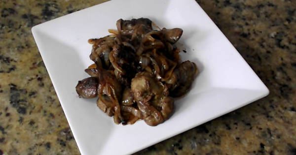 receita figado de frango acebolado