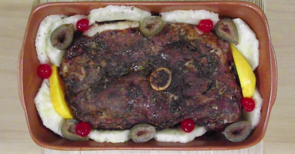 receita pernil de porco com salvia e alecrim