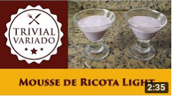video receita mousse light de ricota