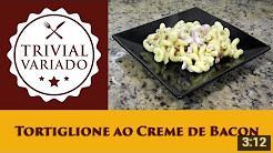 video receita tortiglione ao creme de bacon